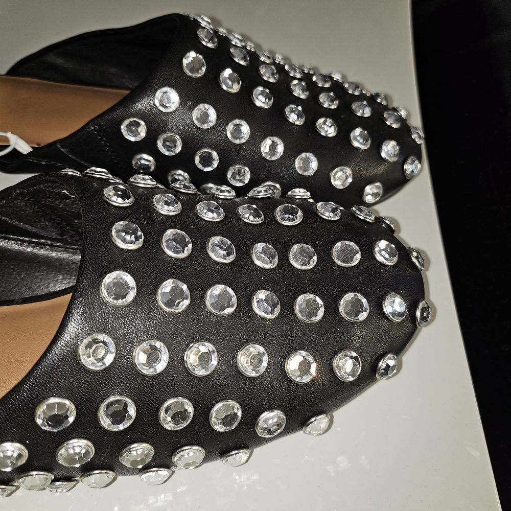 a new day Black Studded Mules